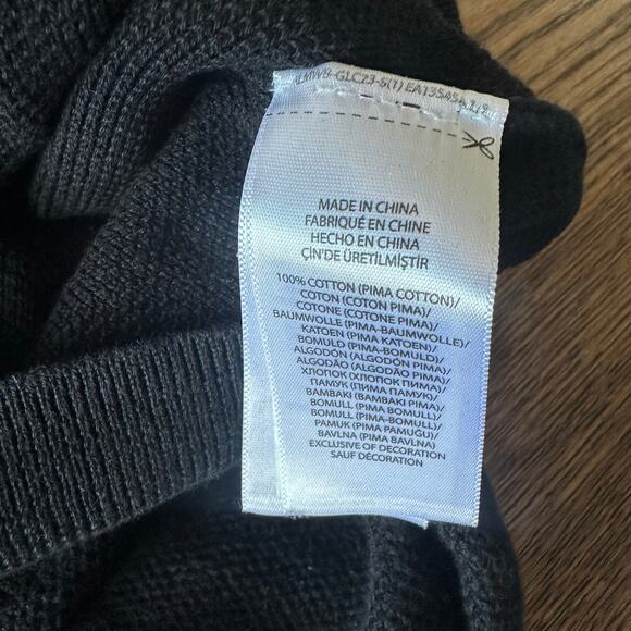 Polo Ralph Lauren 1/4 Zip Black Pima Cotton Sweater XL - Picture 7 of 11